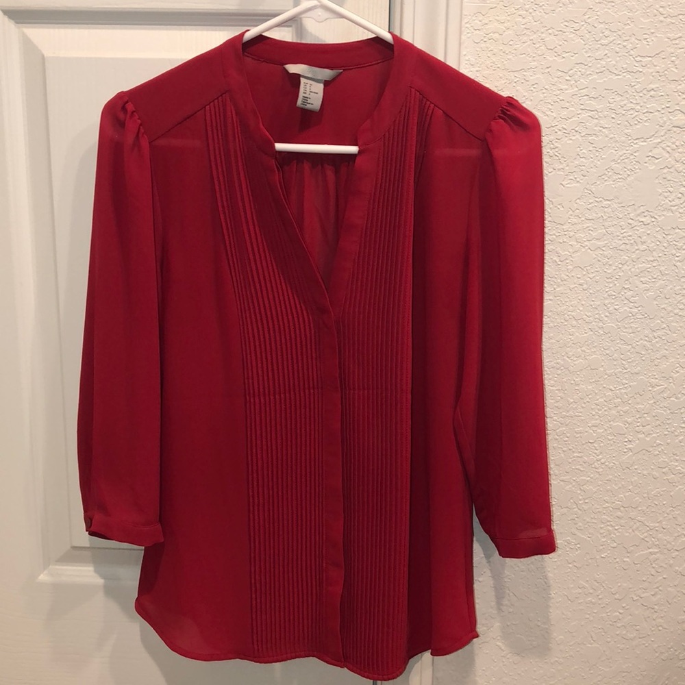 H&M pink work top